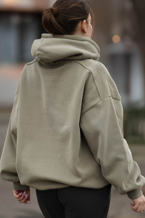 Women's Hoodie Freever UF 5410 Khaki , Фото №7- freever.ua