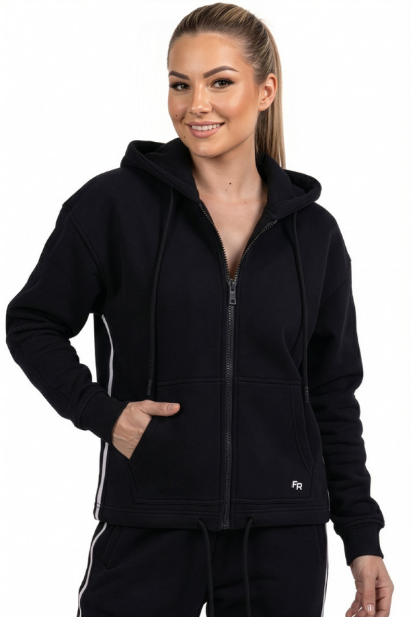 Women's warm tracksuit Freever NF 5416-5823 black, Фото №2- freever.ua