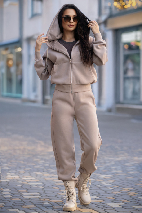 Women's warm tracksuit Freever NF 5417-5824 beige