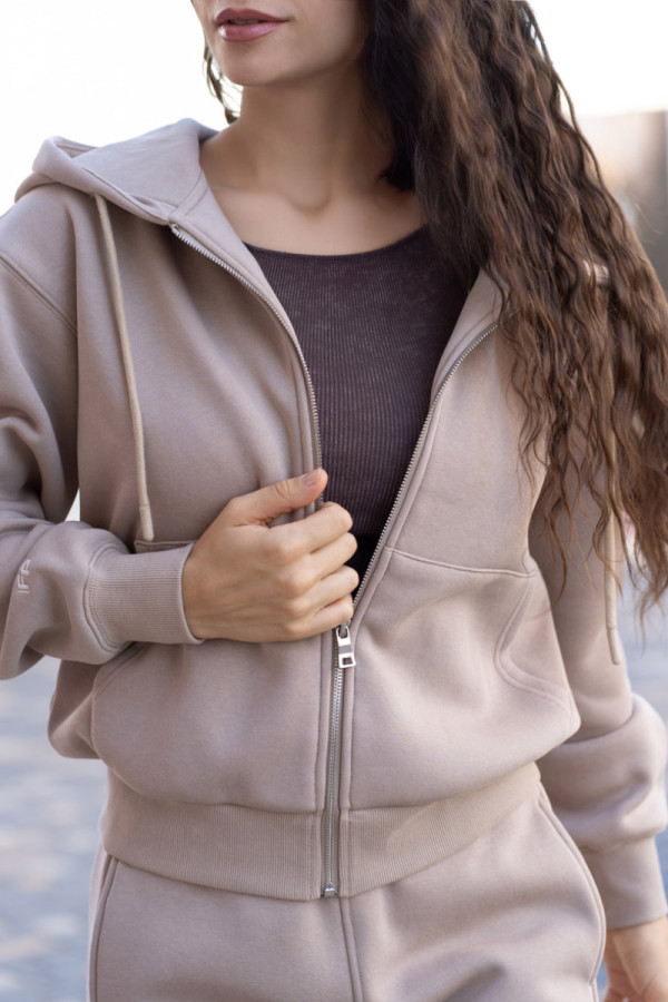 Women's warm tracksuit Freever NF 5417-5824 beige, Фото №2- freever.ua