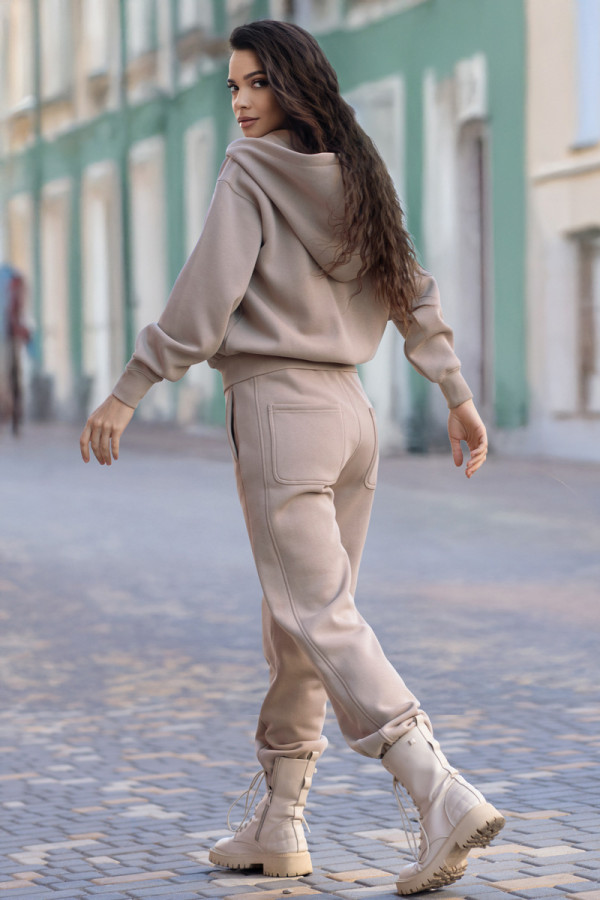 Women's warm tracksuit Freever NF 5417-5824 beige, Фото №3- freever.ua