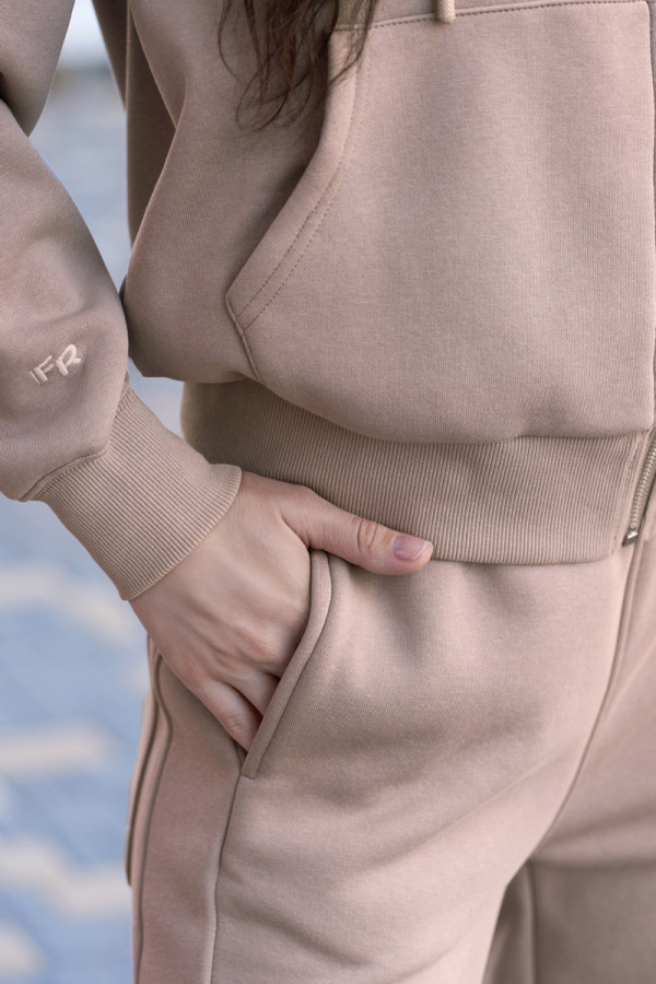 Women's warm tracksuit Freever NF 5417-5824 beige, Фото №5- freever.ua