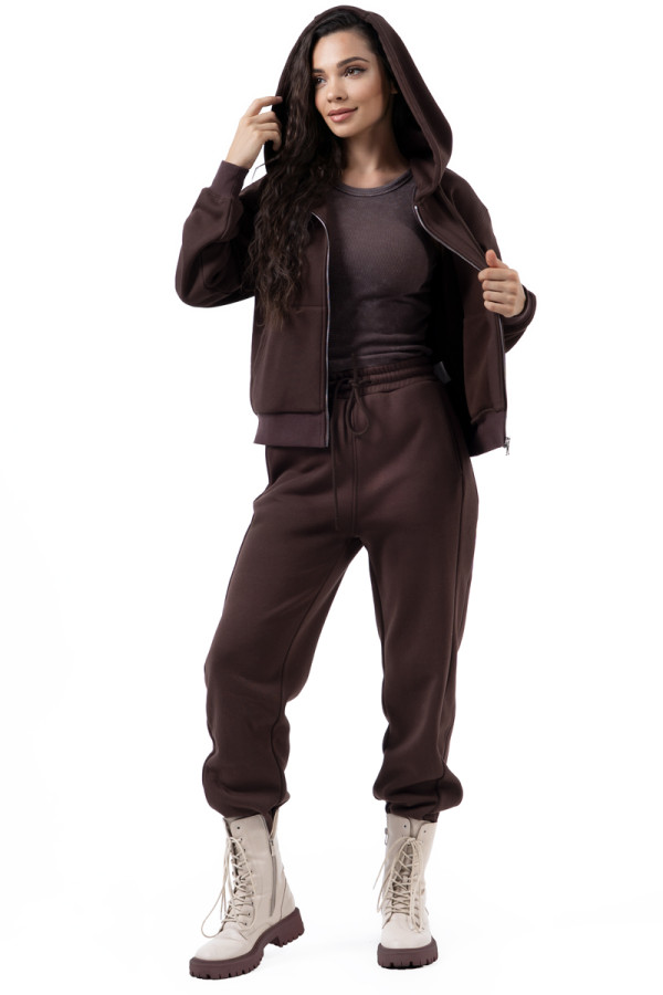 Women's warm tracksuit Freever NF 5417-5824 brown