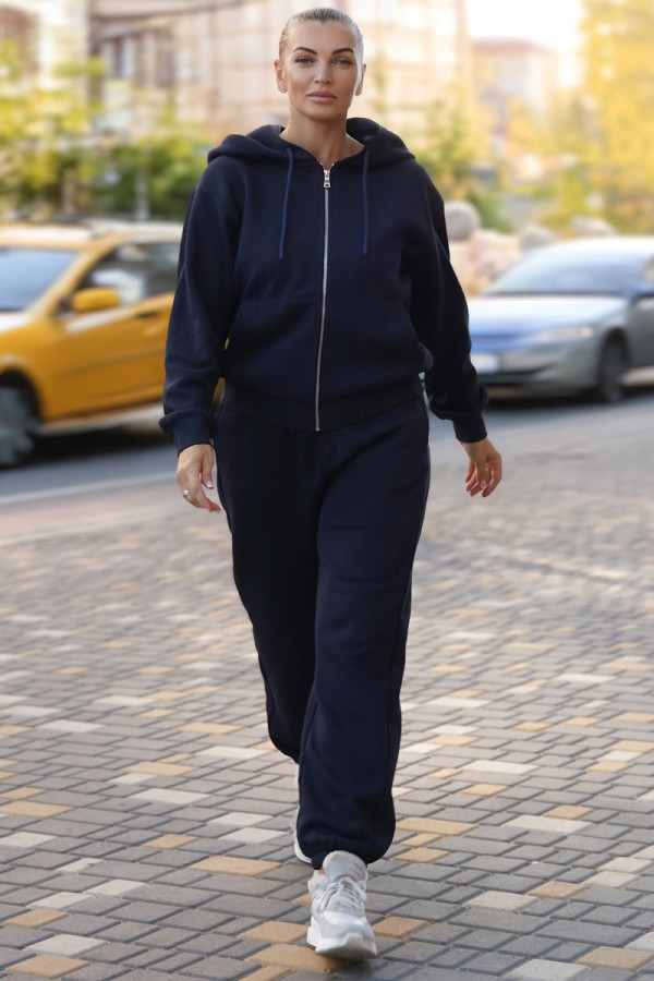 Women's warm tracksuit Freever NF 5417-5824 dark blue