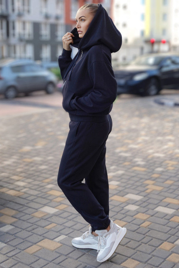 Women's warm tracksuit Freever NF 5417-5824 dark blue, Фото №3- freever.ua