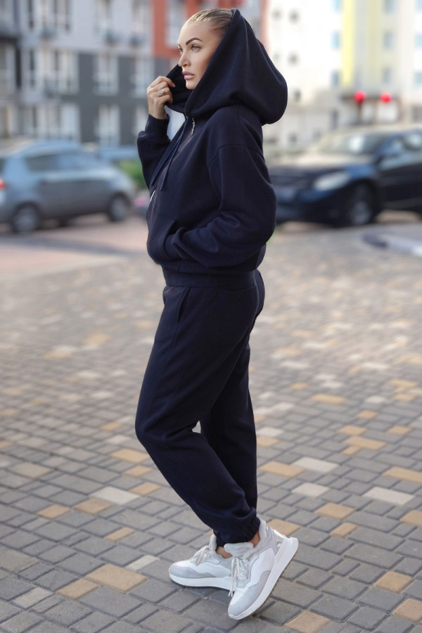 Women's warm tracksuit Freever NF 5417-5824 dark blue, Фото №3- freever.ua
