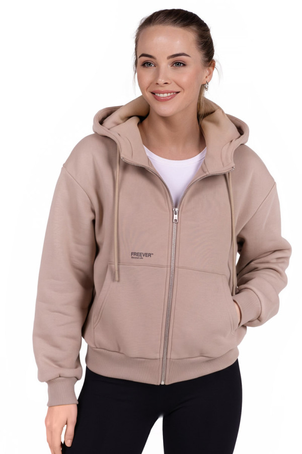 Sports Sweatshirt Women's Freever JF 5420 Beige - freever.ua