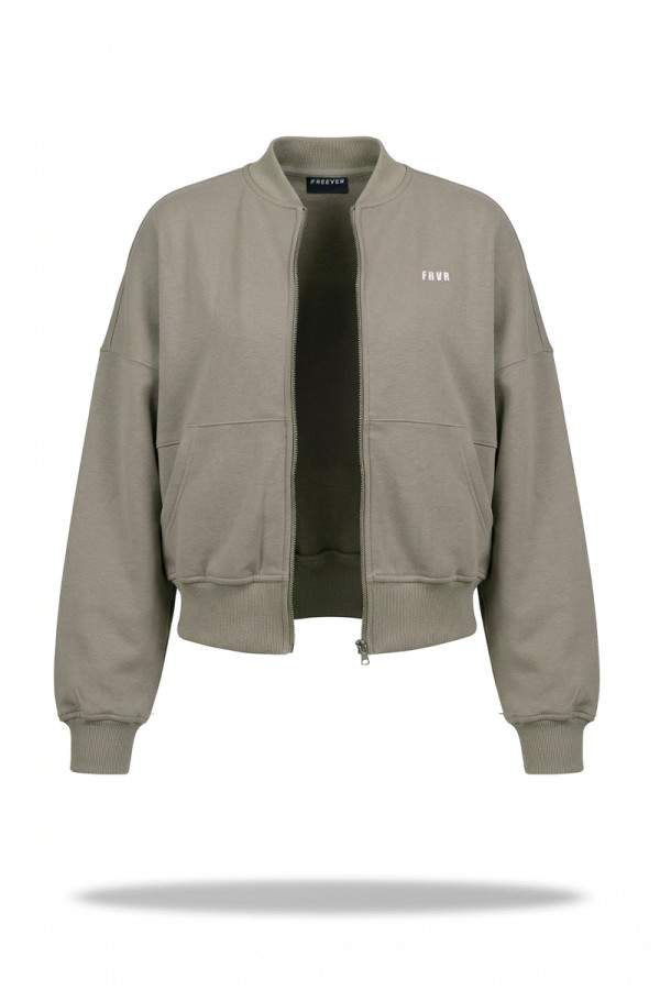 Womens sports sweatshirt Freever NF 5519 khaki
