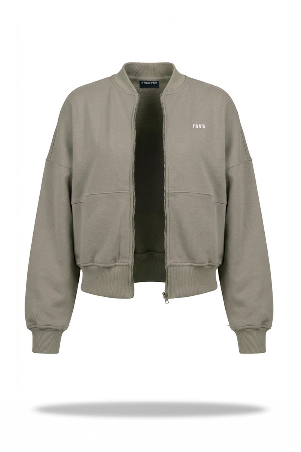 Womens sports sweatshirt Freever NF 5519 khaki