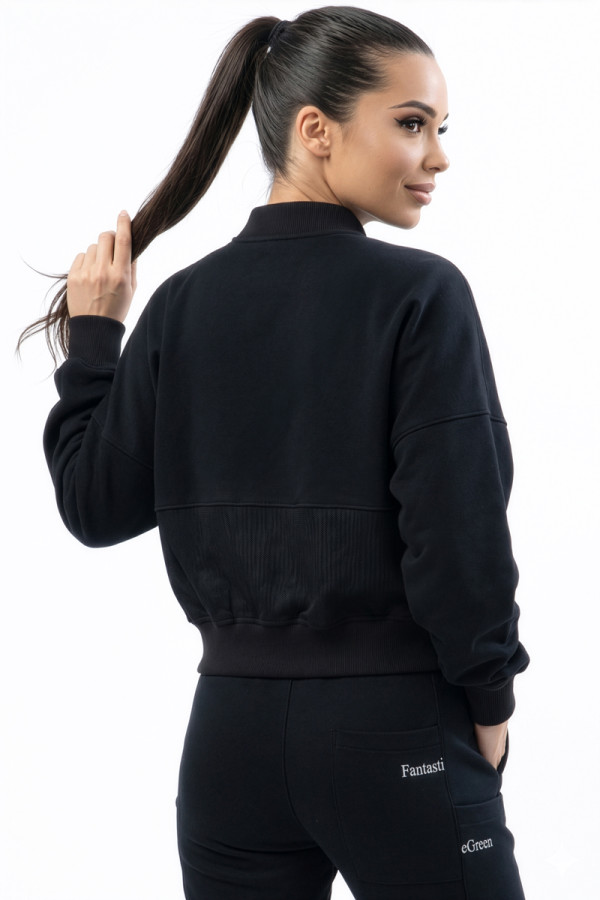 Womens sports sweatshirt Freever NF 5519 black, Фото №6- freever.ua