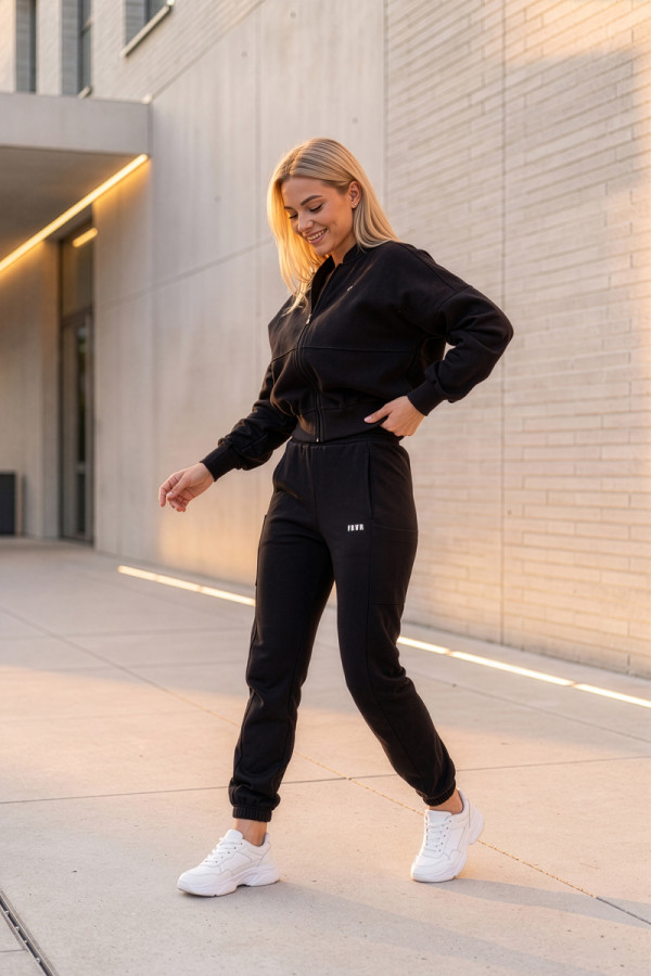 Womens sports tracksuit Freever NF 5519-5919 black, Фото №2- freever.ua