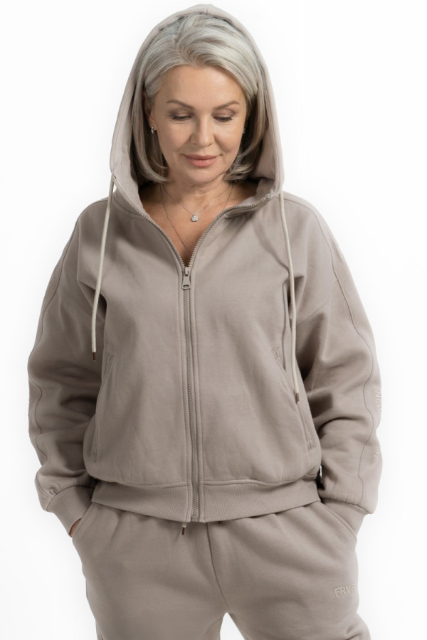 Damen-Trainingsanzug Freever NF 5619 beige, Фото №3- freever.ua