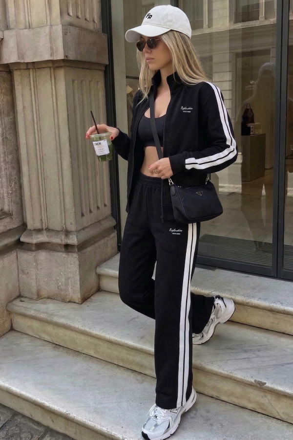 Damen-Trainingsanzug Freever NF 5721 schwarz, Фото №2- freever.ua