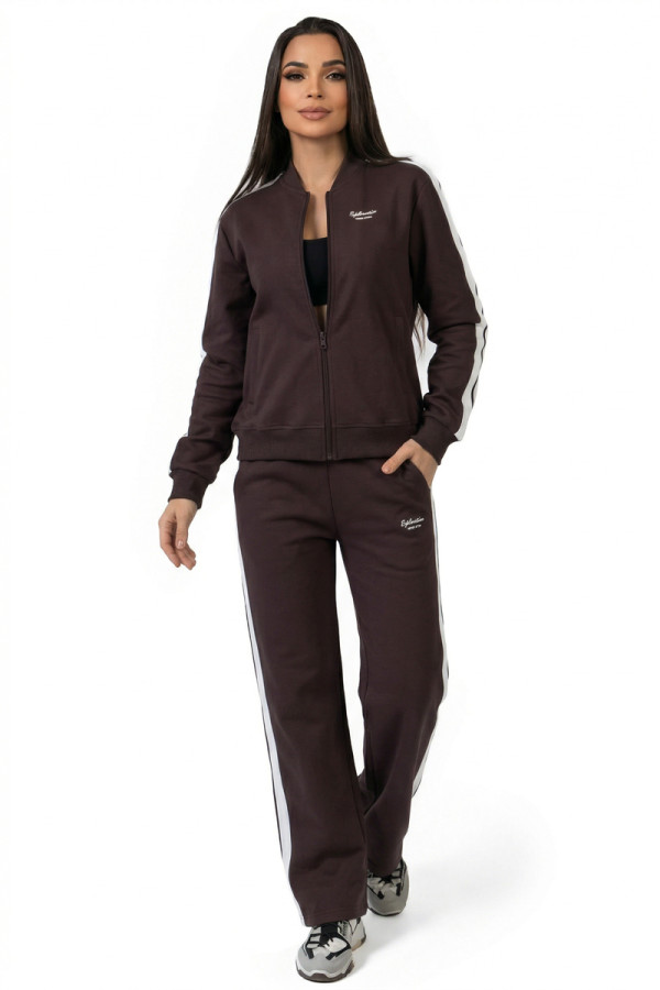 Damen-Trainingsanzug Freever NF 5721 braun, Фото №3- freever.ua