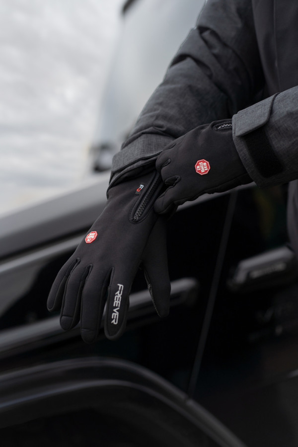 Ski gloves (softshell) Freever UF 608 black, Фото №2- freever.ua