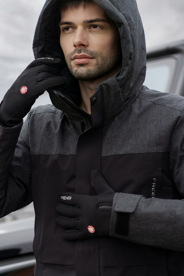 Ski gloves (softshell) Freever UF 608 black, Фото №3- freever.ua