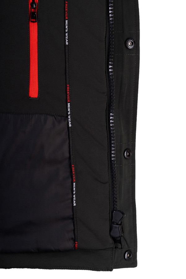 Demi-season jacket for men Freever WF 70559 black, Фото №7- freever.ua