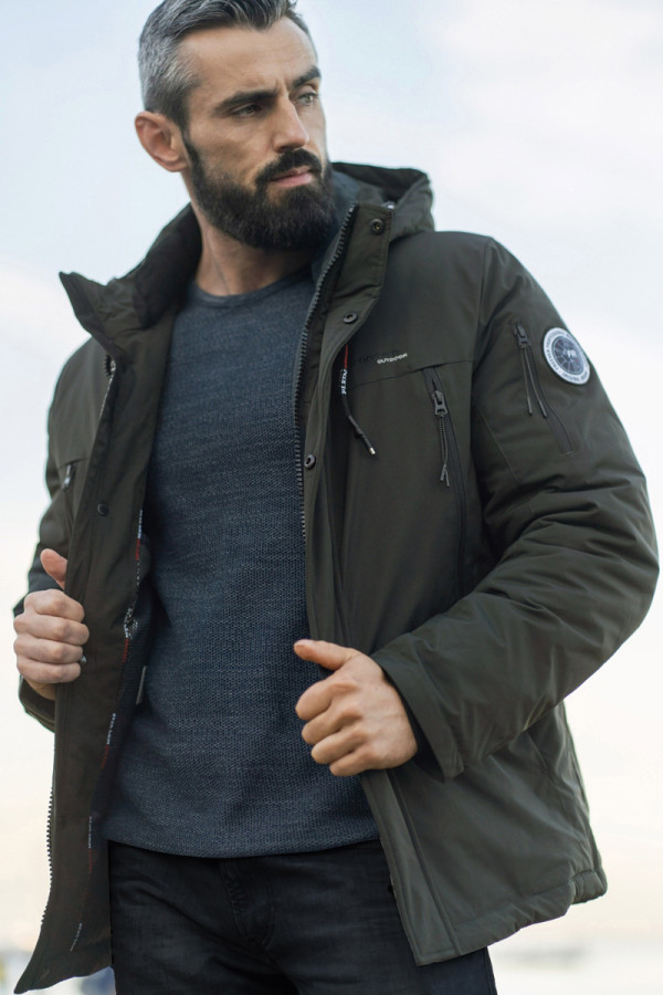 Demi-season jacket for men Freever WF 70559 khaki, Фото №4- freever.ua