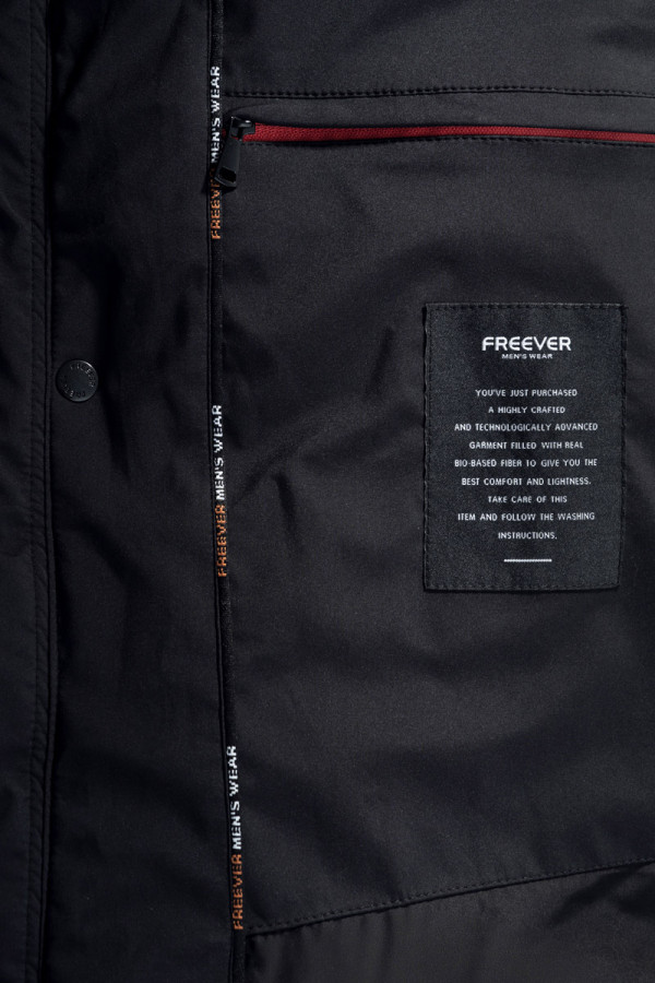 Winter jacket men's (batal) Freever UF 70806 black, Фото №7- freever.ua