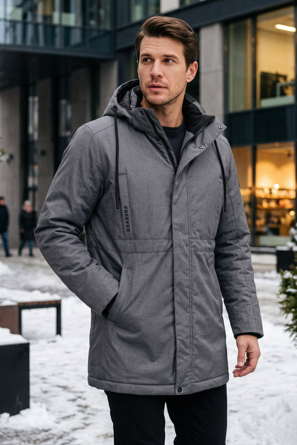 Men's parka Freever NF 71069 gray, Фото №4- freever.ua