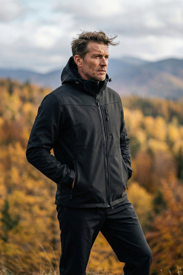 Men's jacket Freever windstopper UF 8321 black, Фото №3- freever.ua