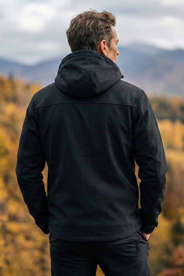 Men's jacket Freever windstopper UF 8321 black, Фото №9- freever.ua