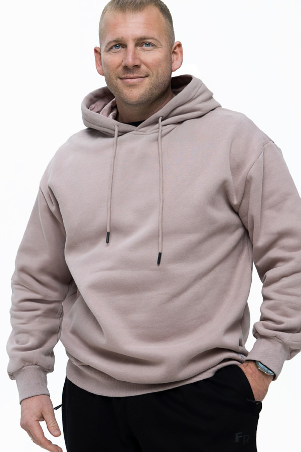 Men's Sports Hoodie Freever UF8410 Beige, Фото №2- freever.ua
