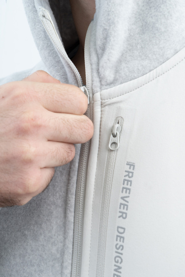 Men's fleece jacket Freever UF 8411 gray, Фото №5- freever.ua