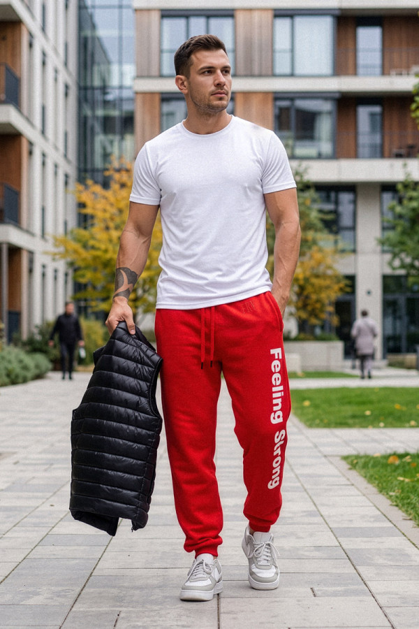 Men's sports pants Freever NF 8830 red, Фото №2- freever.ua