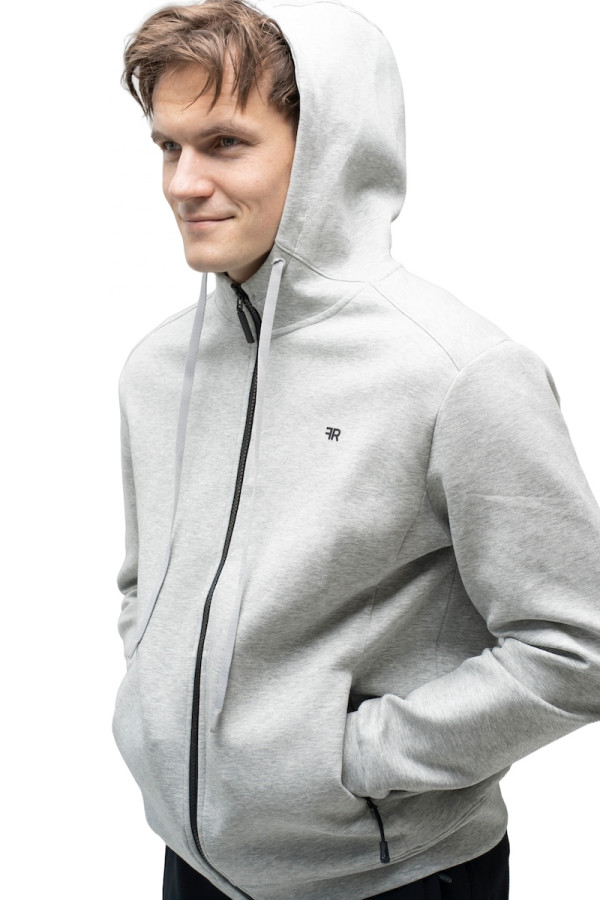 Men's sports jacket Freever JF 8420 light gray, Фото №2- freever.ua