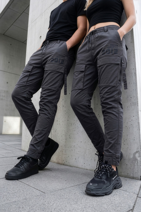 Freever NF 8906 gray kargo pants, Фото №2- freever.ua
