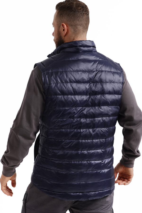 Men's down vest Freever NF 916 dark blue, Фото №7- freever.ua