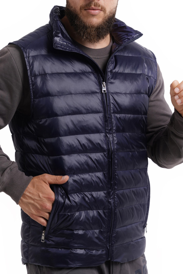 Men's down vest Freever NF 916 dark blue, Фото №4- freever.ua