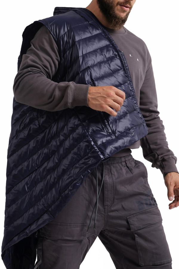 Men's down vest Freever NF 916 dark blue, Фото №3- freever.ua