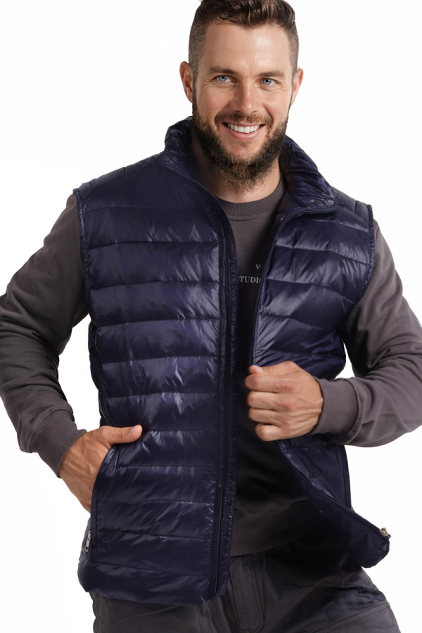 Men's down vest Freever NF 916 dark blue