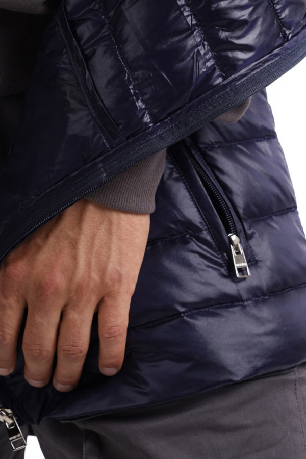 Men's down vest Freever NF 916 dark blue, Фото №5- freever.ua