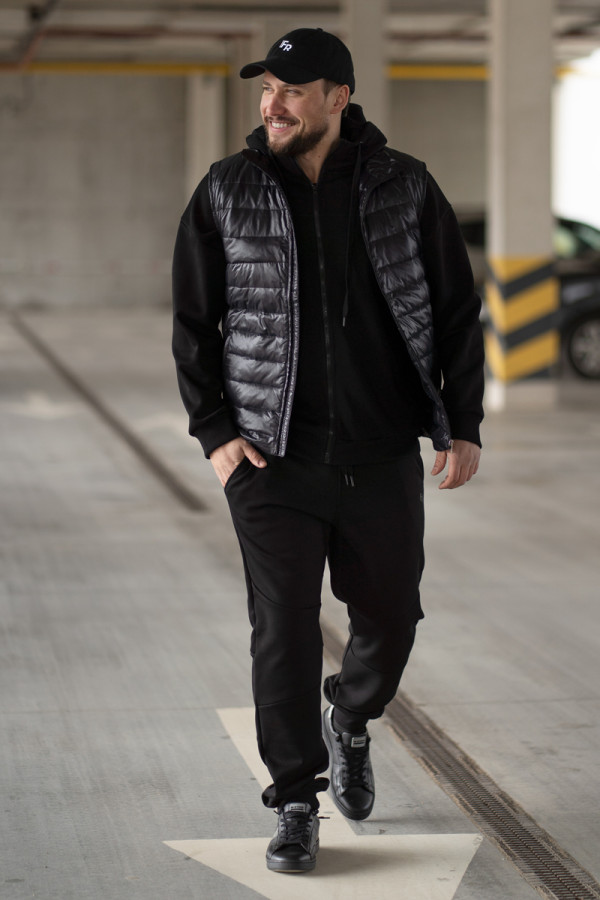 Men's down vest Freever NF 916 black, Фото №3- freever.ua