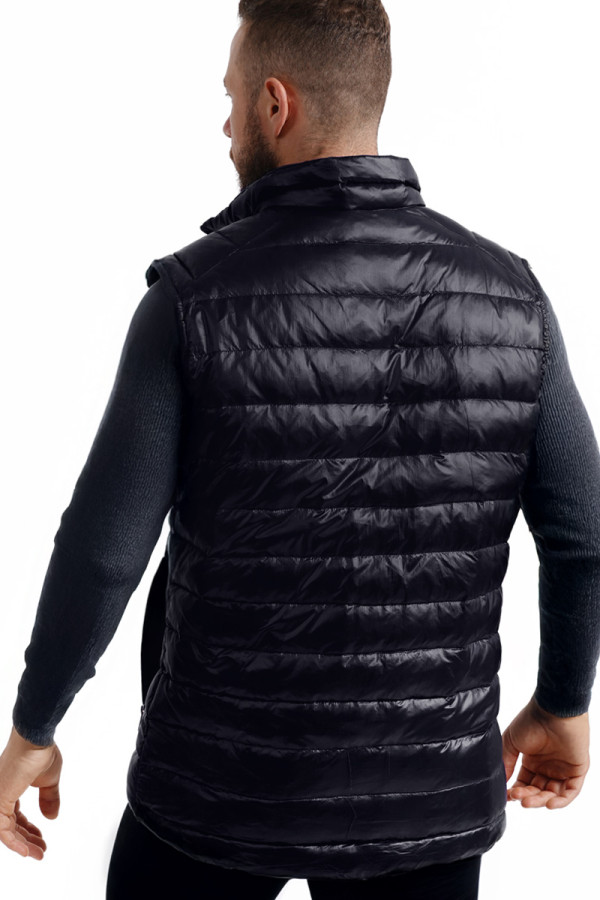 Men's down vest Freever NF 916 black, Фото №5- freever.ua