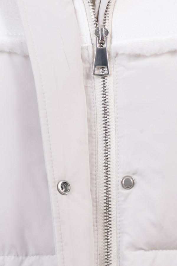 Women's eco-sheepskin coat Freever UF 9162 milk, Фото №6- freever.ua